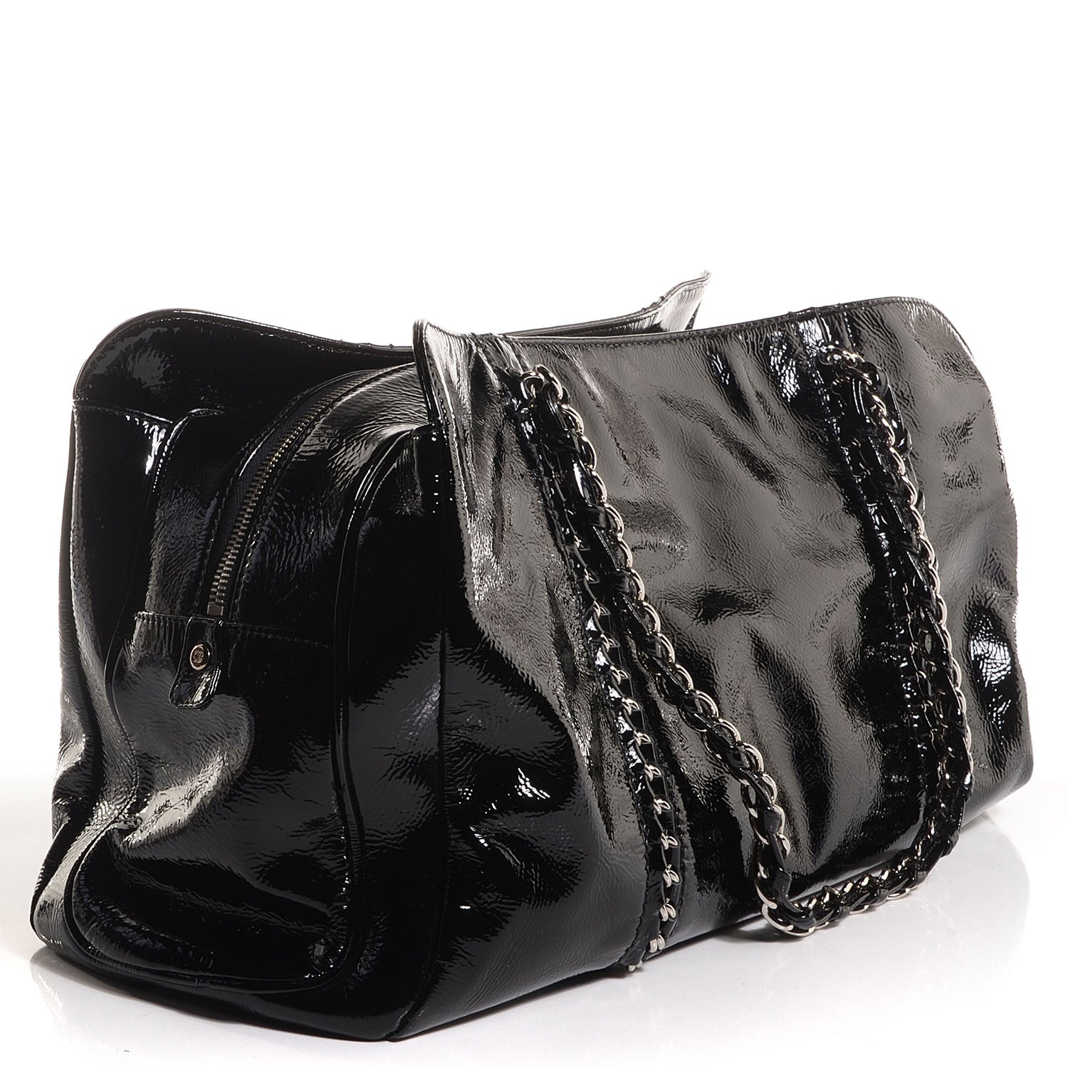 Chanel Patent Calfskin Large Luxe Ligne Tote Black 3 of 8