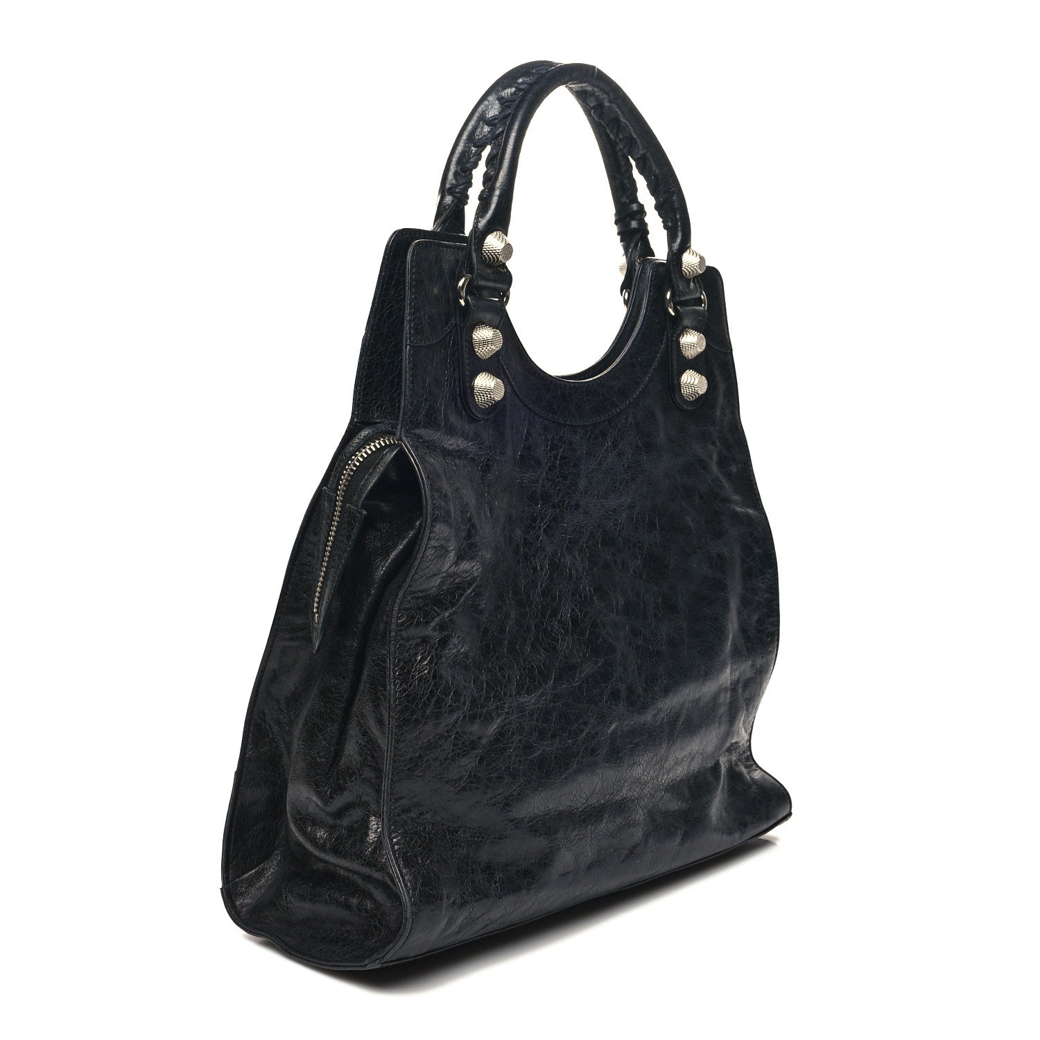 Balenciaga Agneau Giant 21 Silver Hardware Folder Black 4 of 11