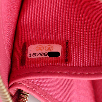 Chanel Lambskin Quilted Zip Around Wallet Pink 8 of 8