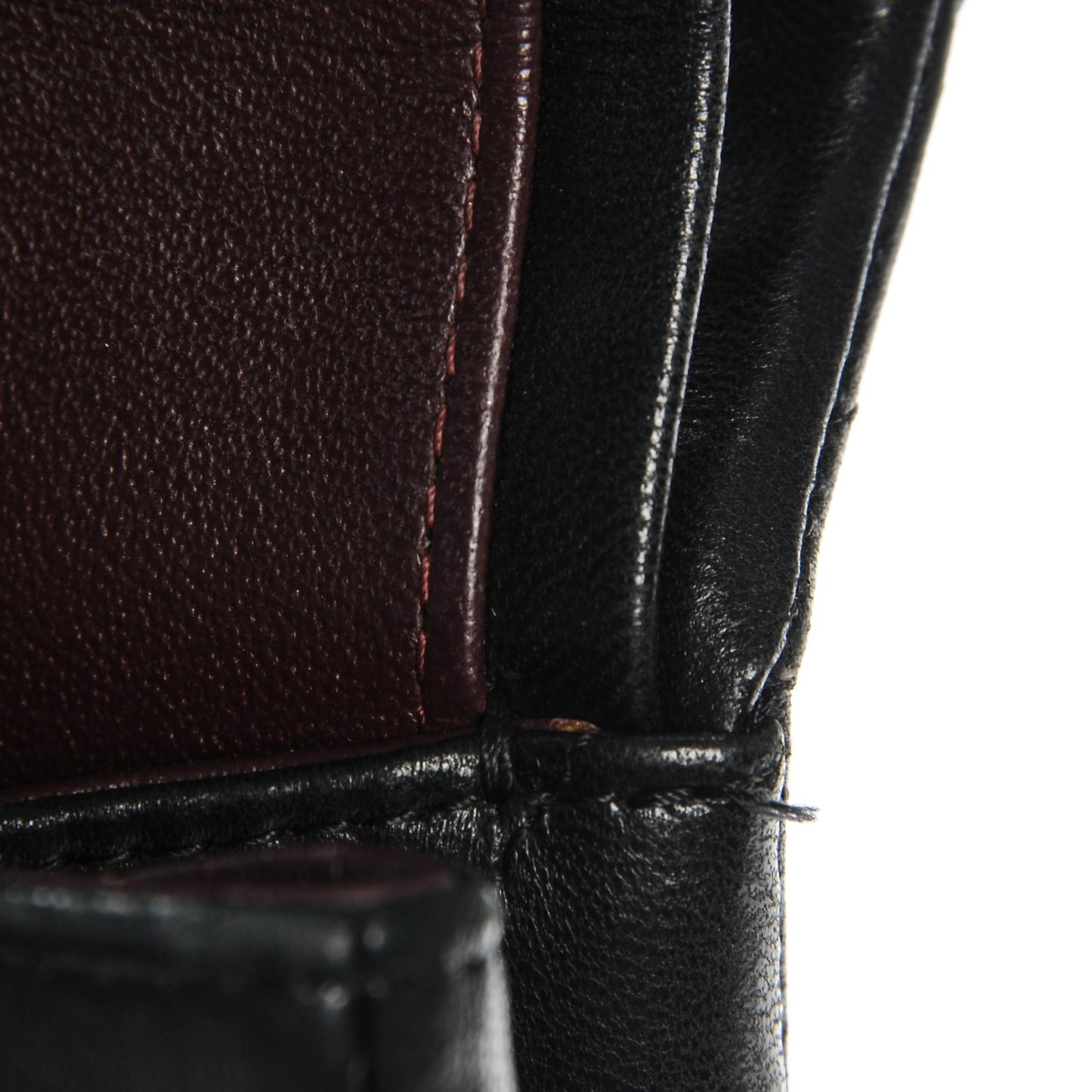 Lambskin Quilted Jumbo Double Flap Black