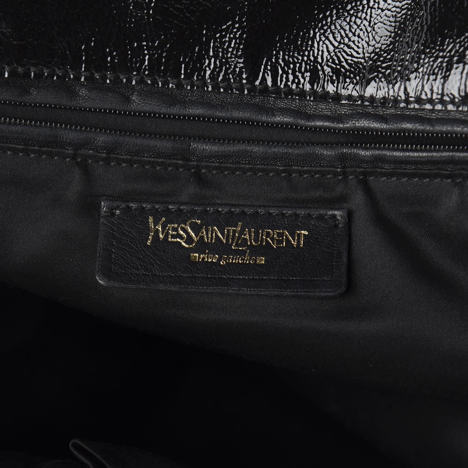 Saint Laurent Patent Tribute Tote Black 7 of 11