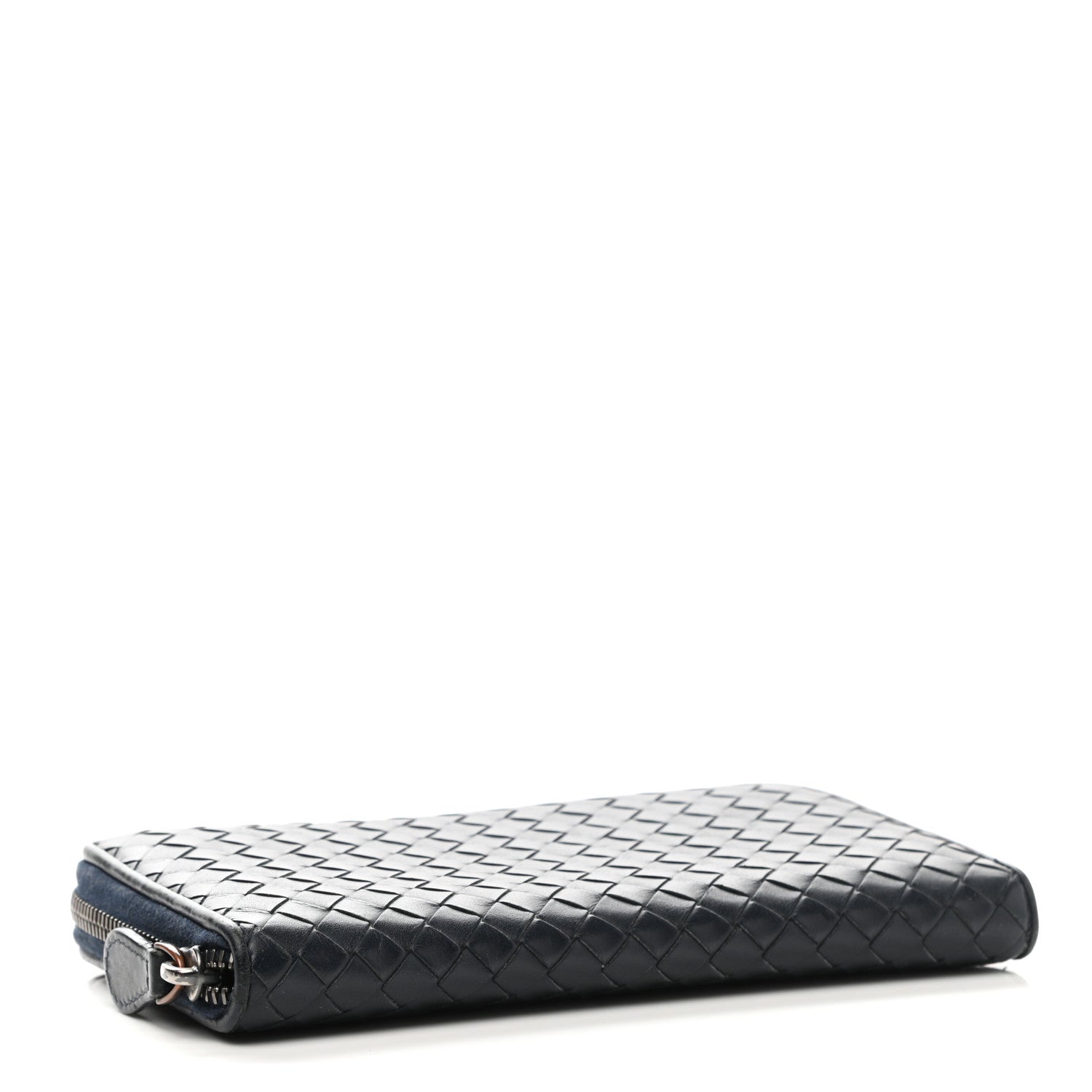 Bottega Veneta Nappa Intrecciato Zip Around Wallet Denim 3 of 7