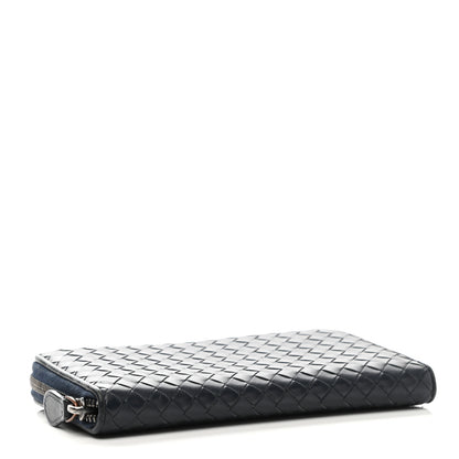 Bottega Veneta Nappa Intrecciato Zip Around Wallet Denim 3 of 7