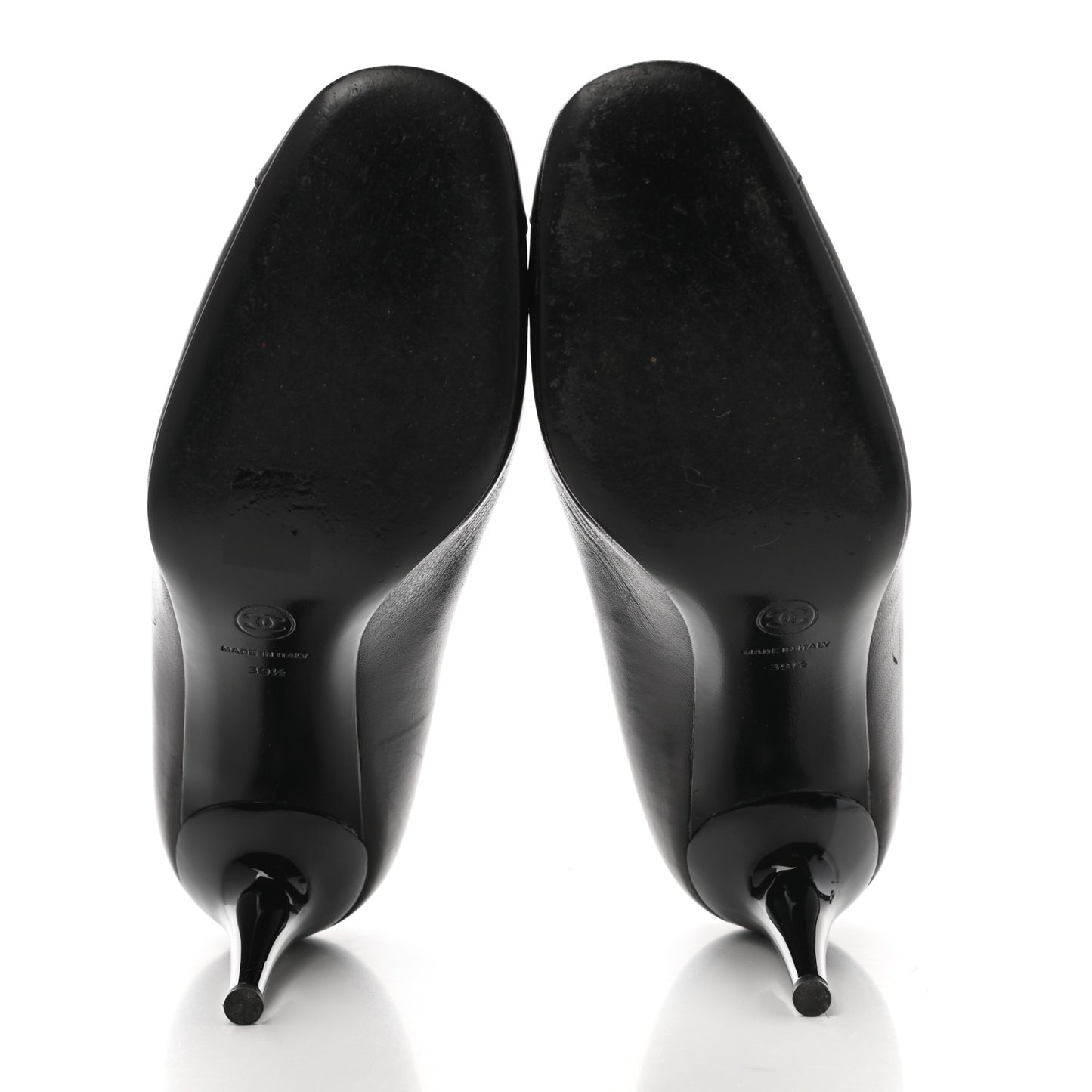 Lambskin Cap Toe CC Pumps 39.5 Black
