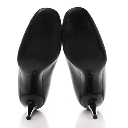 Chanel Lambskin Cap Toe CC Pumps 39.5 Black 5 of 8