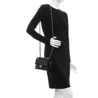 Chanel Patent Calfskin Quilted Mini Rectangular Flap Black 2 of 8