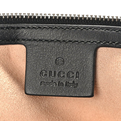 Gucci Calfskin Matelasse Maxi GG Marmont Top Handle Shoulder Bag Black 6 of 10