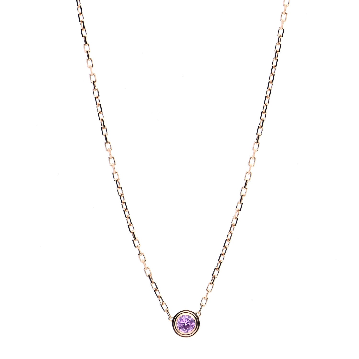 Cartier 18K Pink Gold Pink Sapphire D'Amour Pendant Necklace 1 of 5