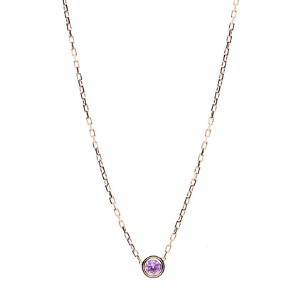 Cartier 18K Pink Gold Pink Sapphire D'Amour Pendant Necklace 1 of 5