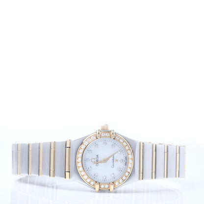 Omega Stainless Steel 18K Yellow Gold Diamond Bezel Mother of Pearl 22mm Constellation Quartz Watch 1267.75.00 2 of 7