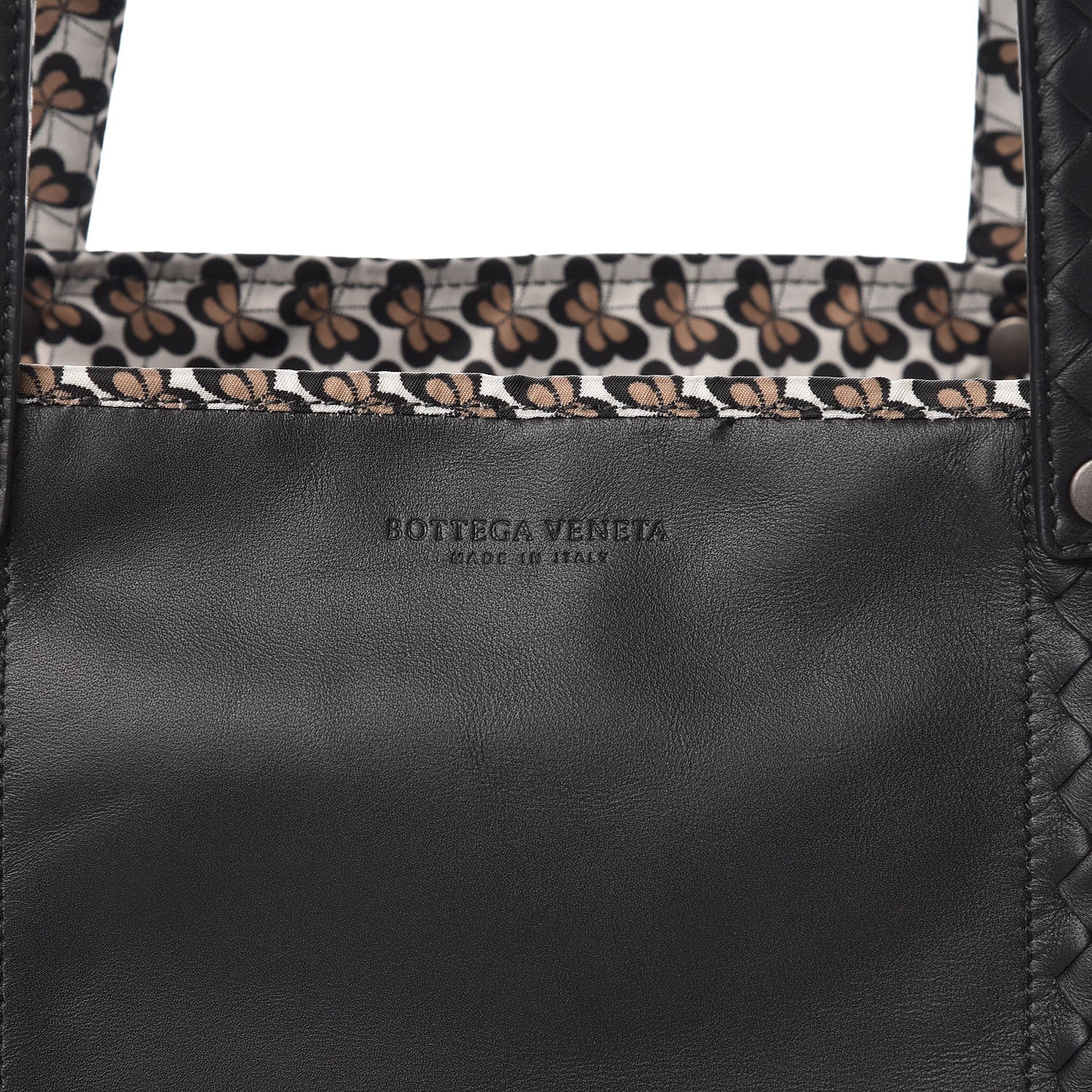 Bottega Veneta Nappa Nylon Medium Reversible Butterfly Shoulder Bag Black Cement 9 of 9