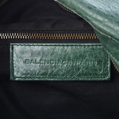 Balenciaga Agneau Classic Hardware Day Hobo Green 6 of 7