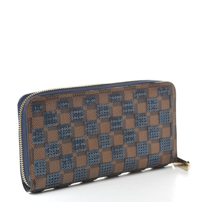 Louis Vuitton Damier Paillettes Zippy Wallet Blue 3 of 10