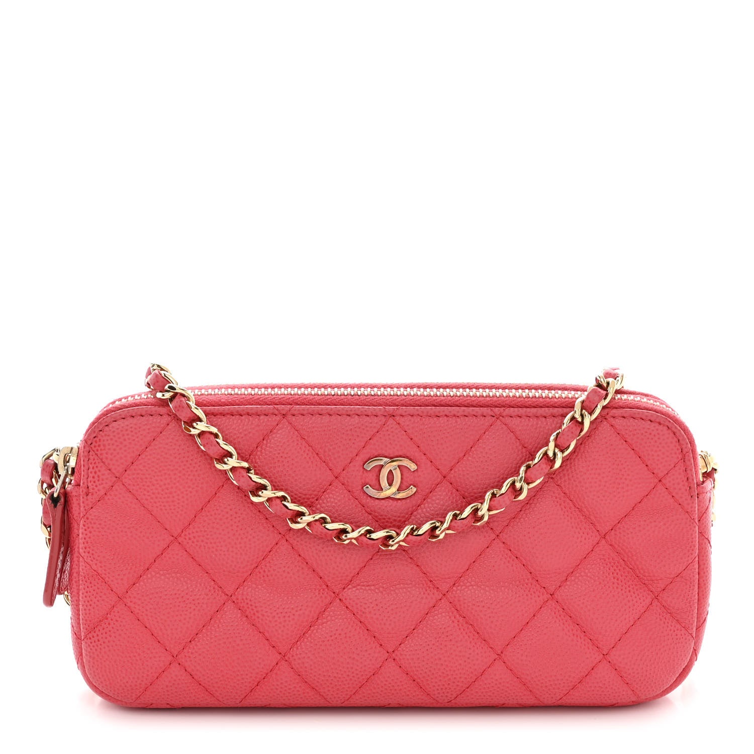 Chanel Caviar Quilted Small Clutch With Chain Pink 1 of 17