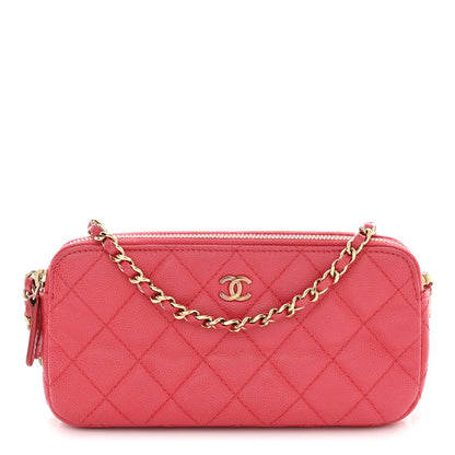 Chanel Caviar Quilted Small Clutch With Chain Pink 1 of 17
