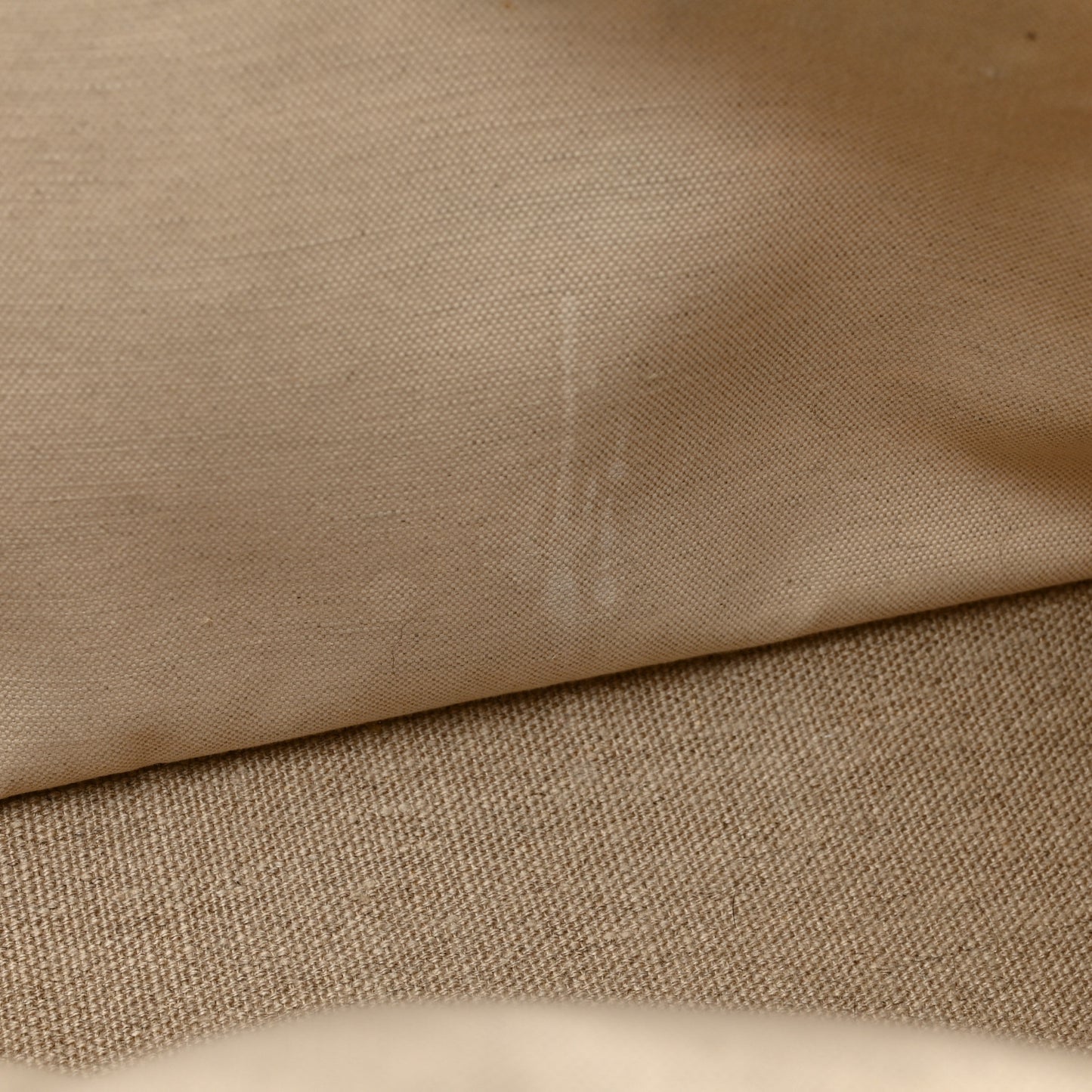 SAINT LAURENT Linen Calfskin Small Rive Gauche Tote Beige Sea Salt