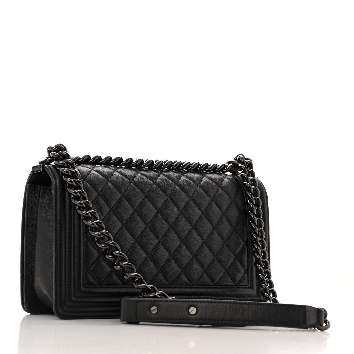 Chanel Caviar Quilted Medium Boy Flap So Black 3 of 13