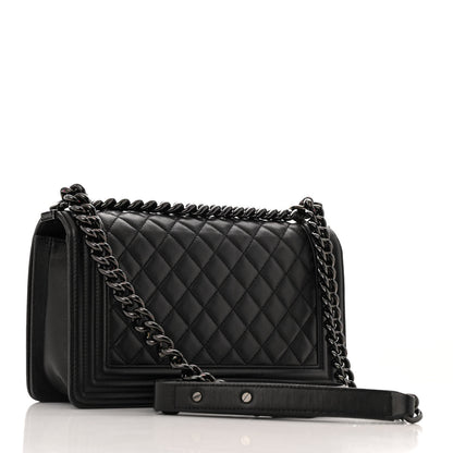 Chanel Caviar Quilted Medium Boy Flap So Black 3 of 13