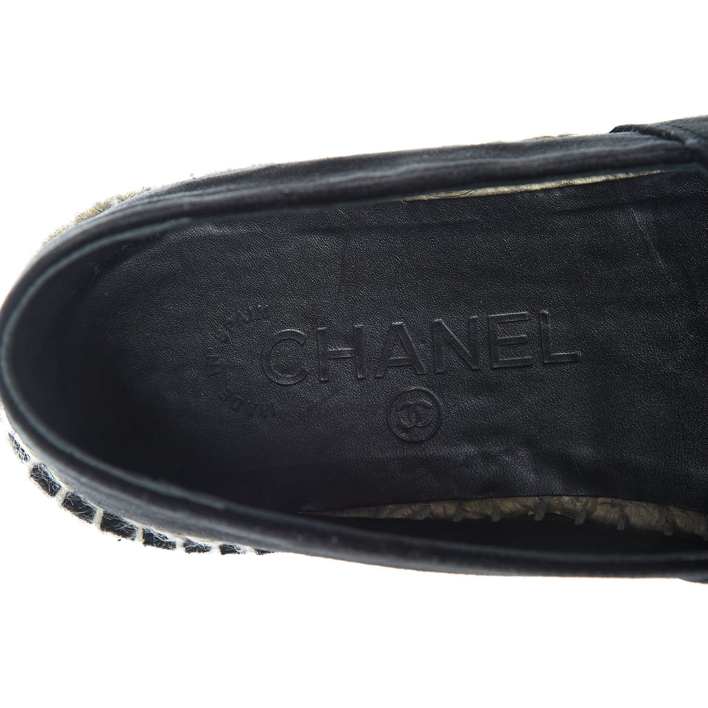 Velvet Logo Espadrilles 38 Black