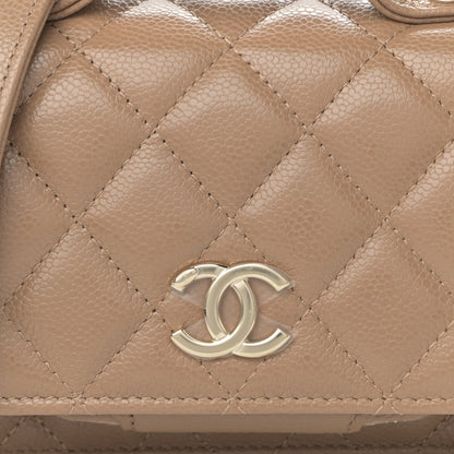 Chanel Caviar Quilted Business Affinity Clutch With Chain Flap Dark Beige 9 of 12