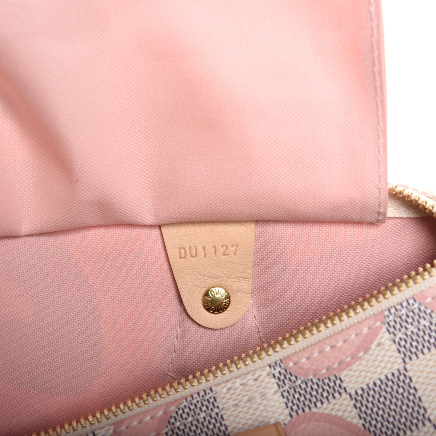 Damier Azur Tahitienne Speedy Bandouliere 30 Rose Ballerine