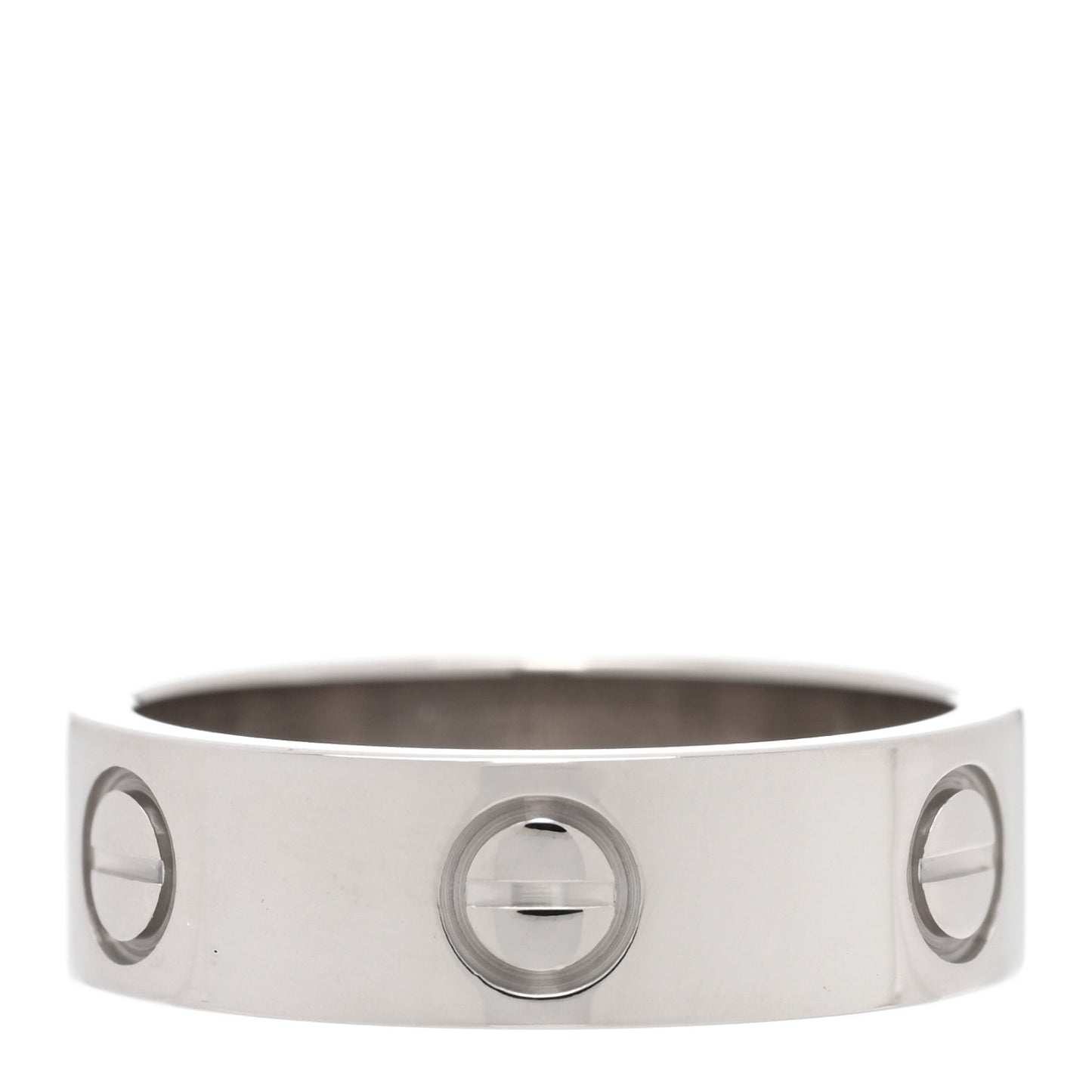 18K White Gold 5.5mm LOVE Ring 52 6