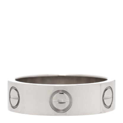 Cartier 18K White Gold 5.5mm LOVE Ring 52 6 3 of 4