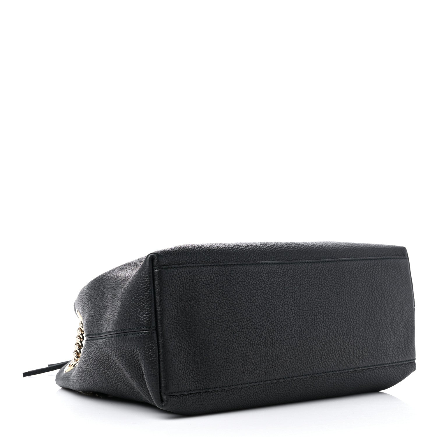 Gucci Pebbled Calfskin Medium Soho Chain Shoulder Bag Black 4 of 10
