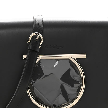 Salvatore Ferragamo Calfskin Large Vela Flap Bag Black 7 of 11