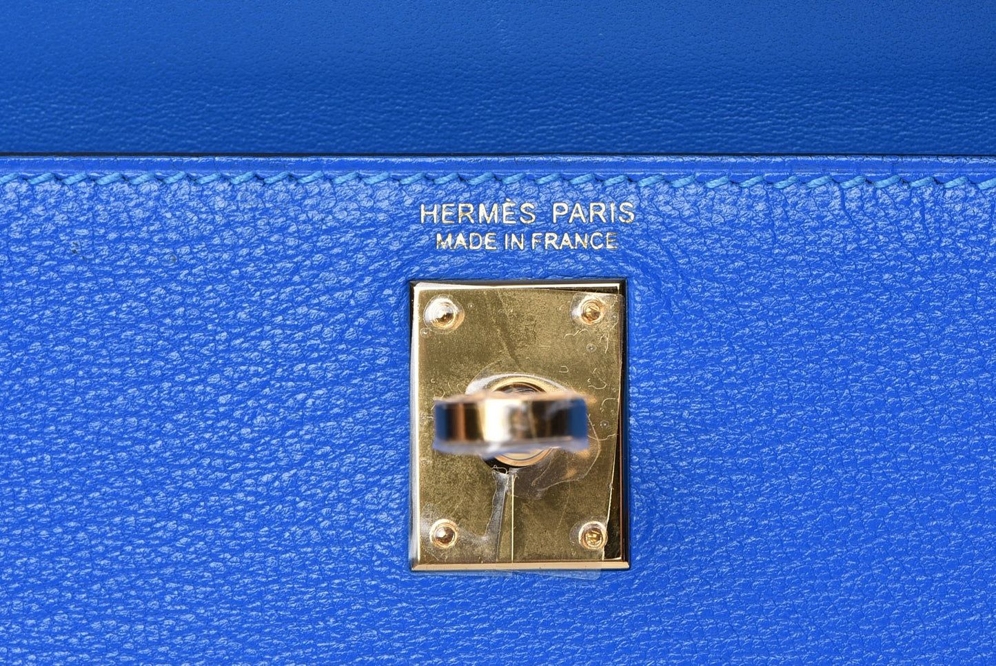 Chevre Mysore Mini Kelly Sellier 20 Bleu Hydra