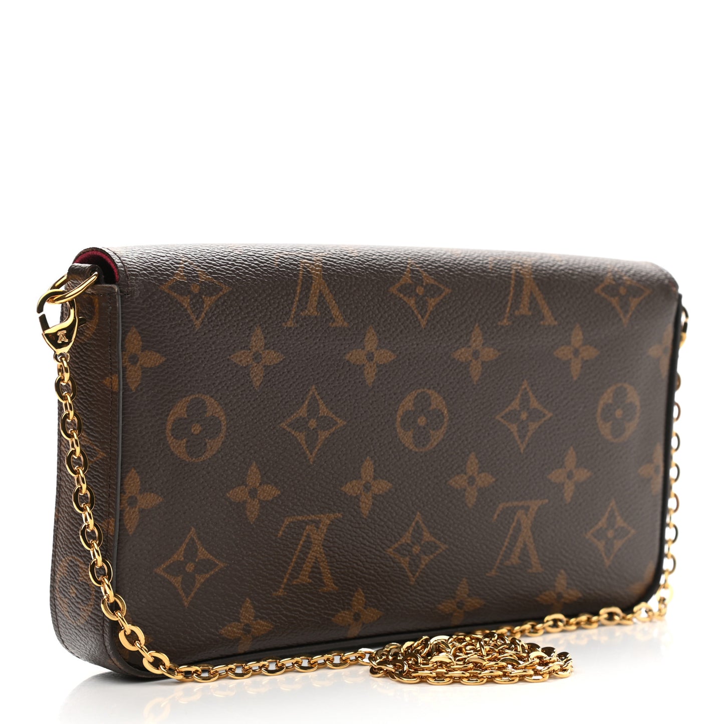 Monogram Pochette Felicie Chain Wallet Fuchsia