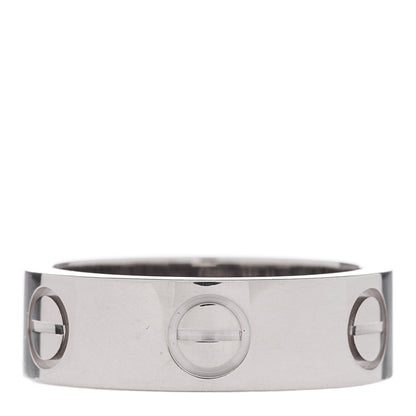 Cartier 18K White Gold 5.5mm LOVE Ring 48 4.5 3 of 5