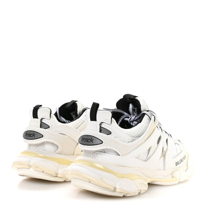 Balenciaga Rubber Mesh Fabric Bicolor Recycled Sole Womens Track Sneakers 39 White Black 5 of 8