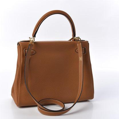 Hermes Taurillon Clemence Kelly Retourne 28 Toffee 2 of 37