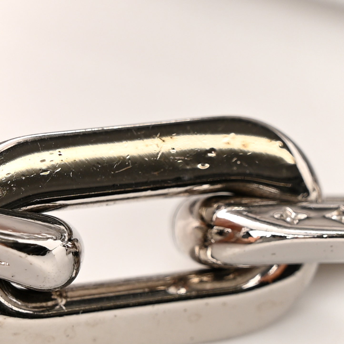 Metallic Lambskin Embossed Monogram Coussin PM Silver