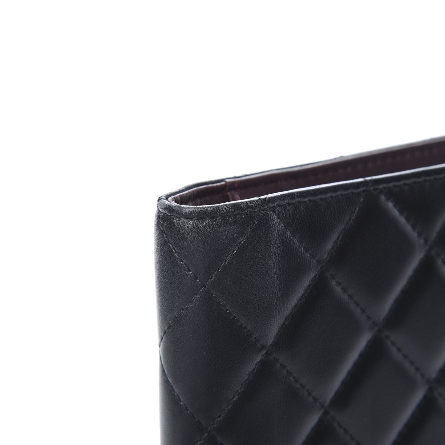 Lambskin Quilted Large Agenda Cover Black