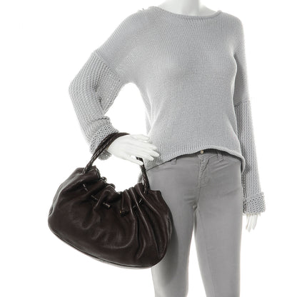 Bottega Veneta Cervo Leather Braided Hobo Ebano 2 of 10
