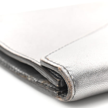 Saint Laurent Metallic Calfskin Y-Mail Clutch Silver 9 of 11
