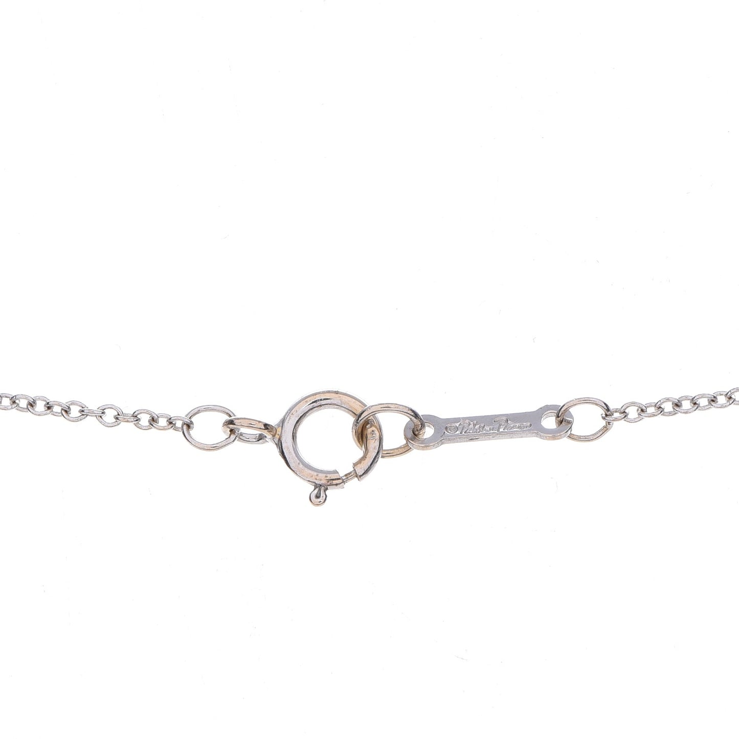 18K White Gold Diamond Paloma Picasso Small Signature X Pendant Necklace
