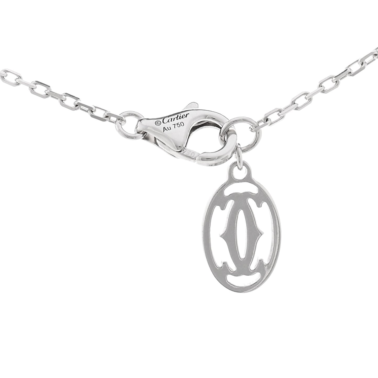 18K White Gold Diamond LM D'Amour Pendant Necklace