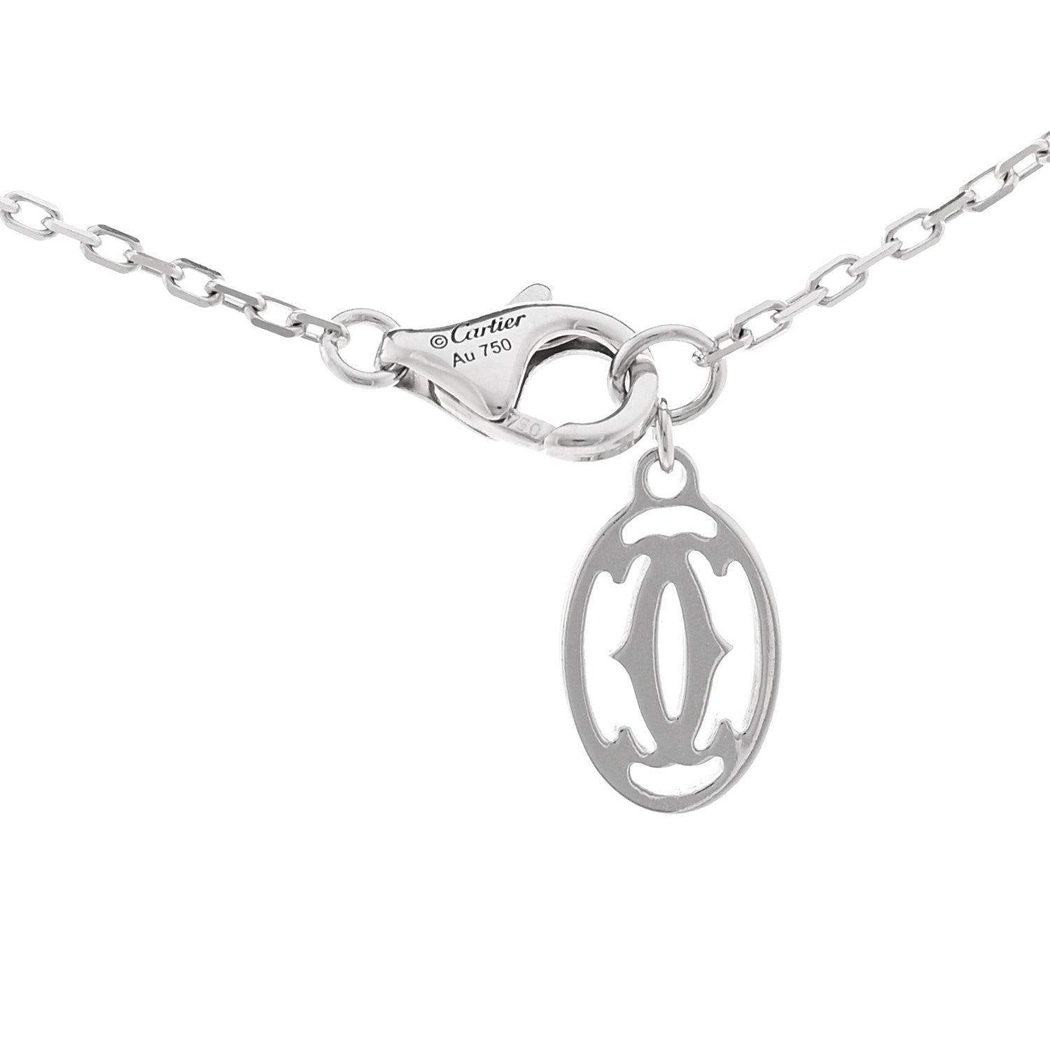 Cartier 18K White Gold Diamond LM D'Amour Pendant Necklace 4 of 5