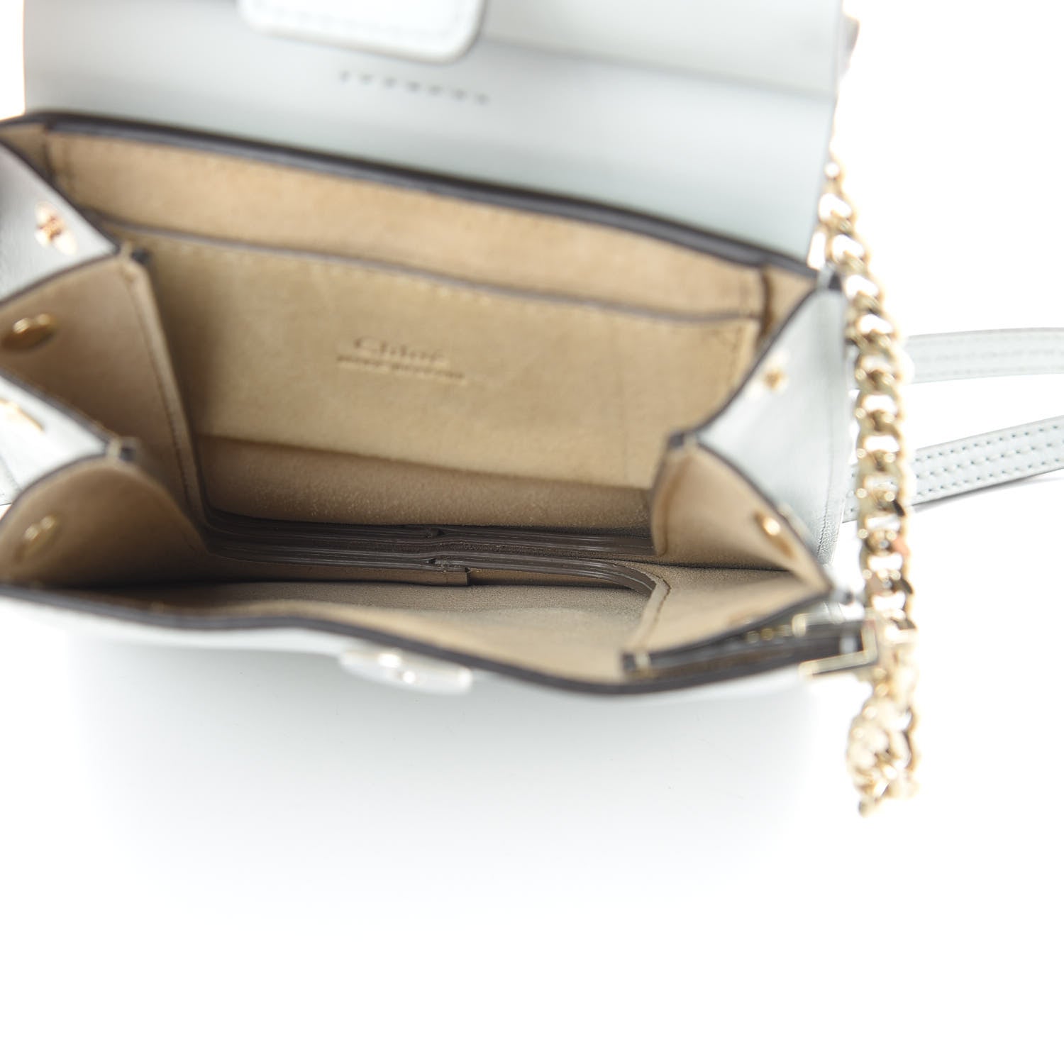 Chloe Suede Calfskin Mini Faye Bracelet Bag Airy Grey 5 of 10