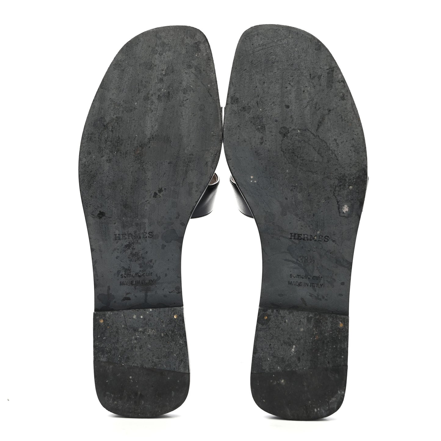 Box Calfskin Oran Sandals 38.5 Black