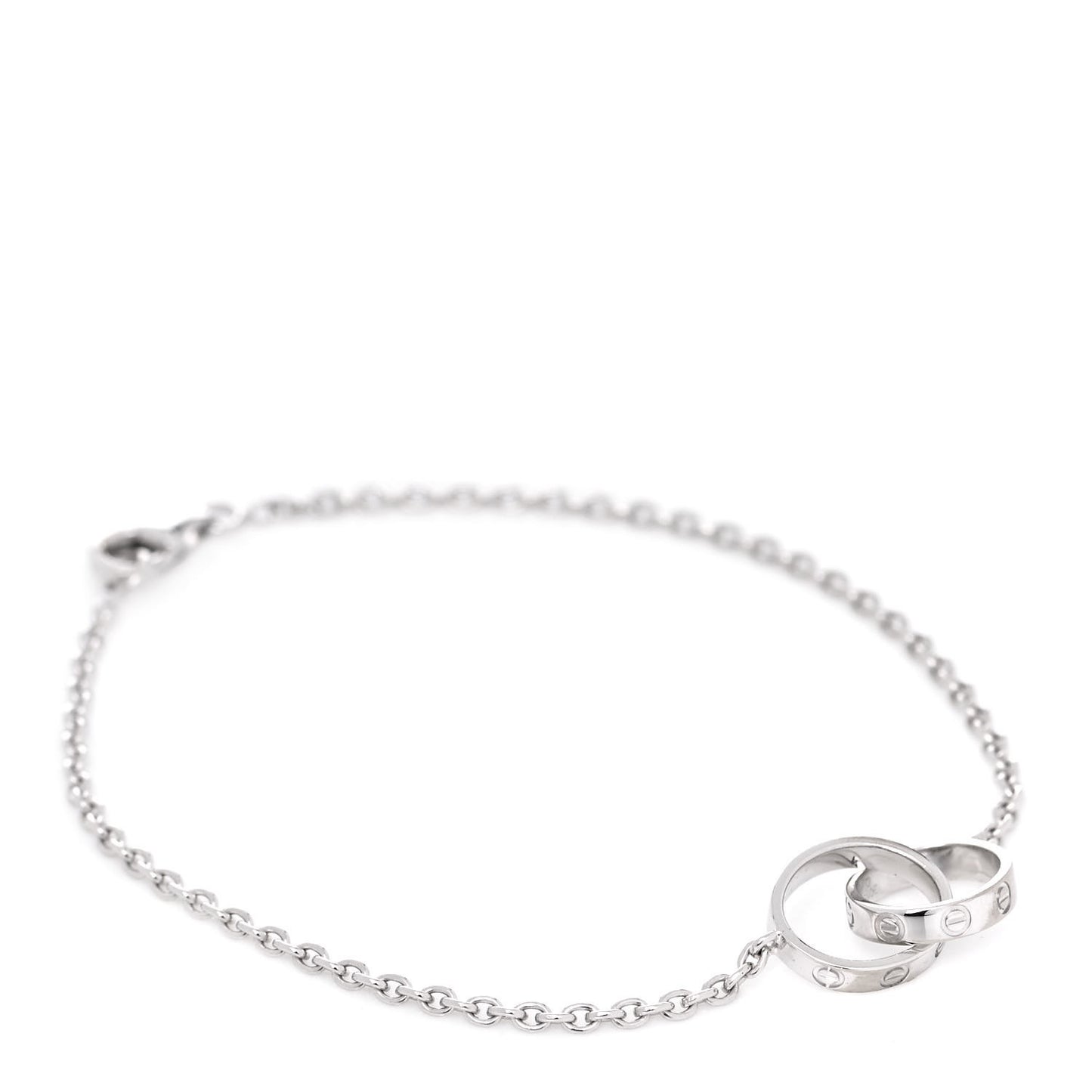 18K White Gold Interlocking LOVE Bracelet
