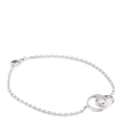 Cartier 18K White Gold Interlocking LOVE Bracelet 1 of 8