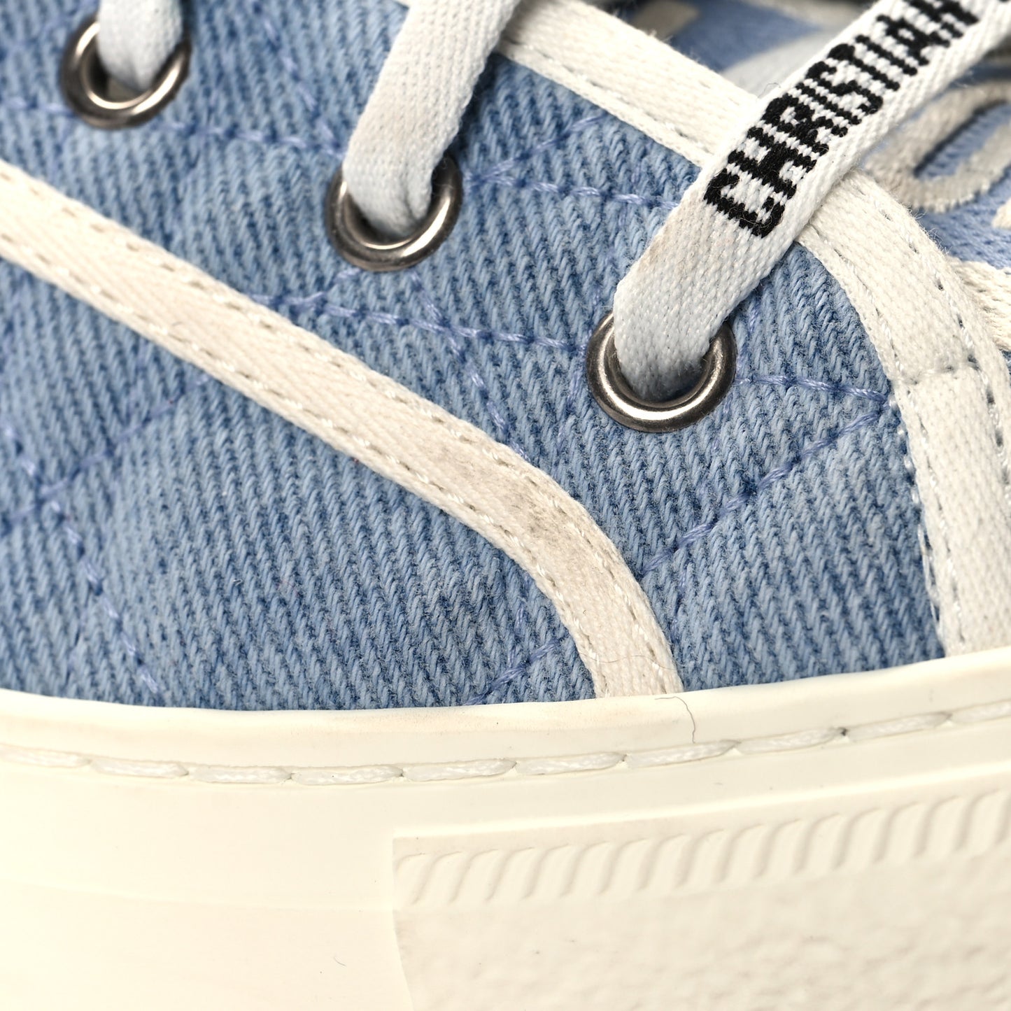 Denim Cannage Walk'N'Dior Low Top Sneakers 39.5 Dynamic Blue