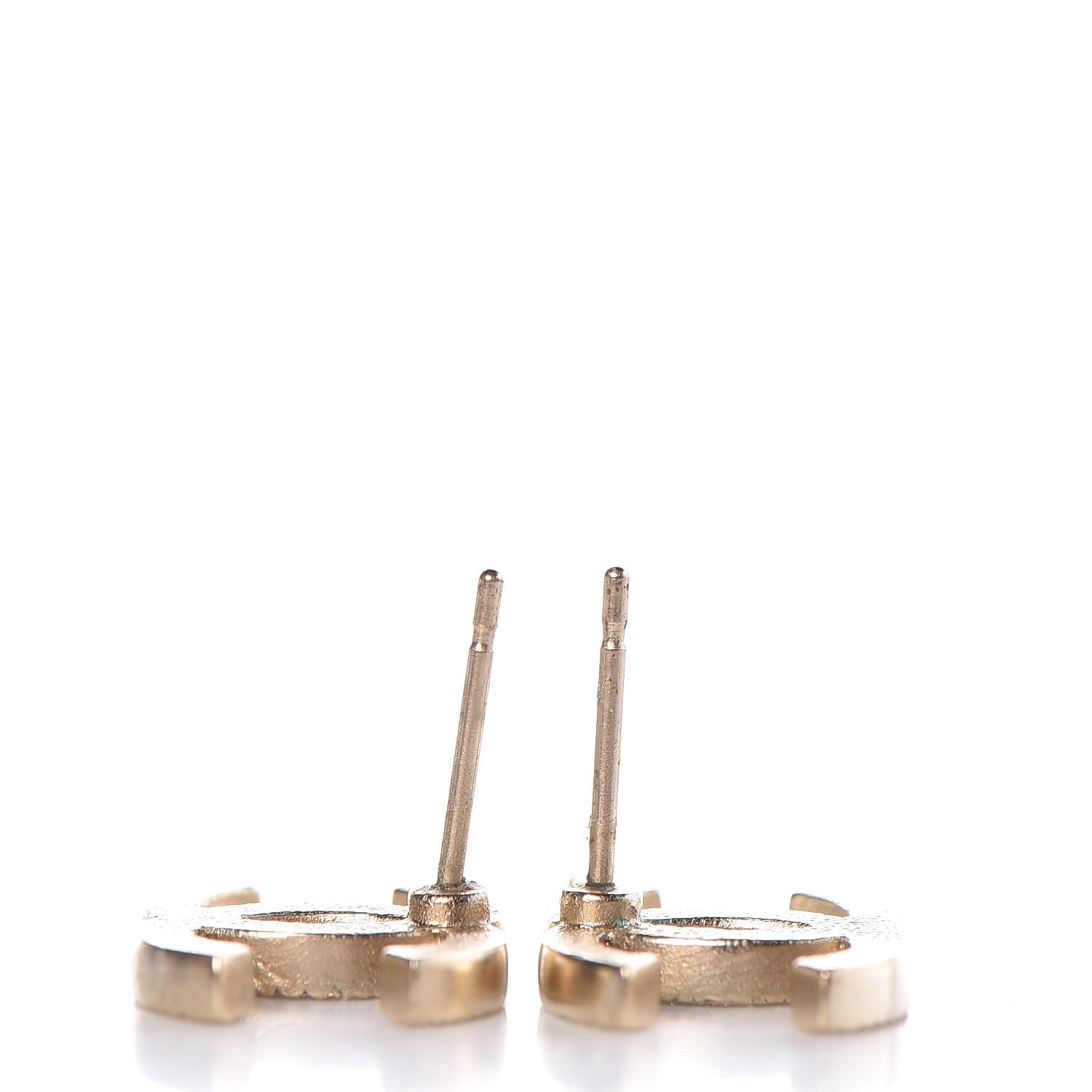 Chanel Crystal Timeless CC Earrings Gold 5 of 7