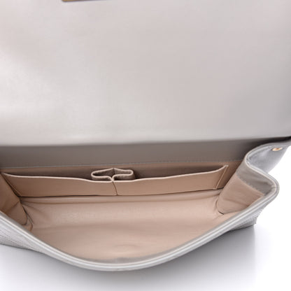 Chanel Lambskin Quilted Medium Coco Lux Flap Grey 6 of 14