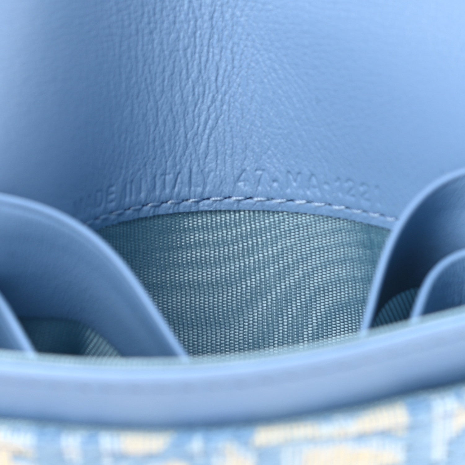 Christian Dior Oblique Saddle Card Holder Cornflower Blue 5 of 8