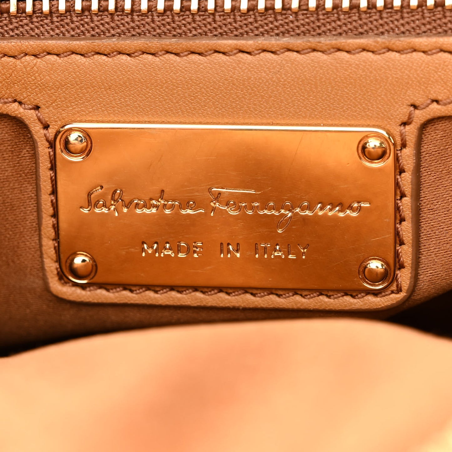 Calfskin Small Fiamma Bag Brown